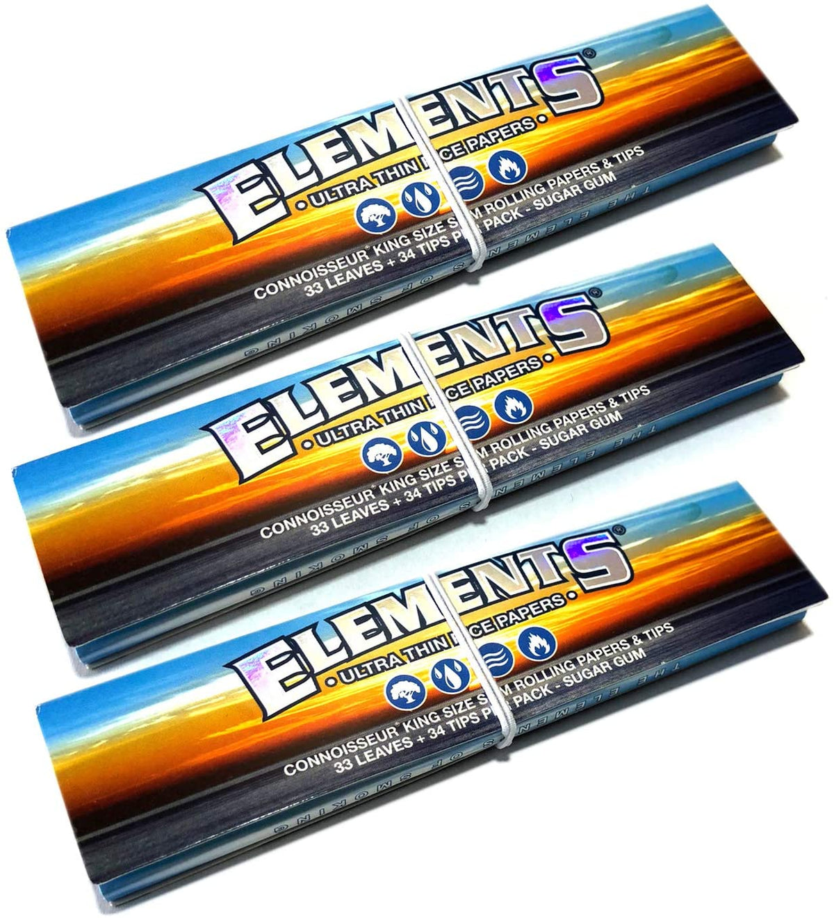 Papírky Elements King Size Slim + Filtry