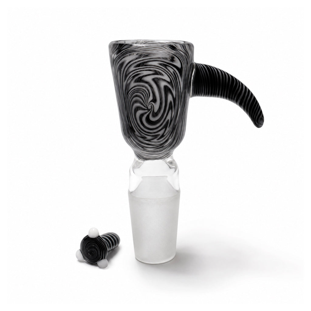 HASHBA SKLENĚNÝ KOTLÍK BLACK SPIRAL 18 MM