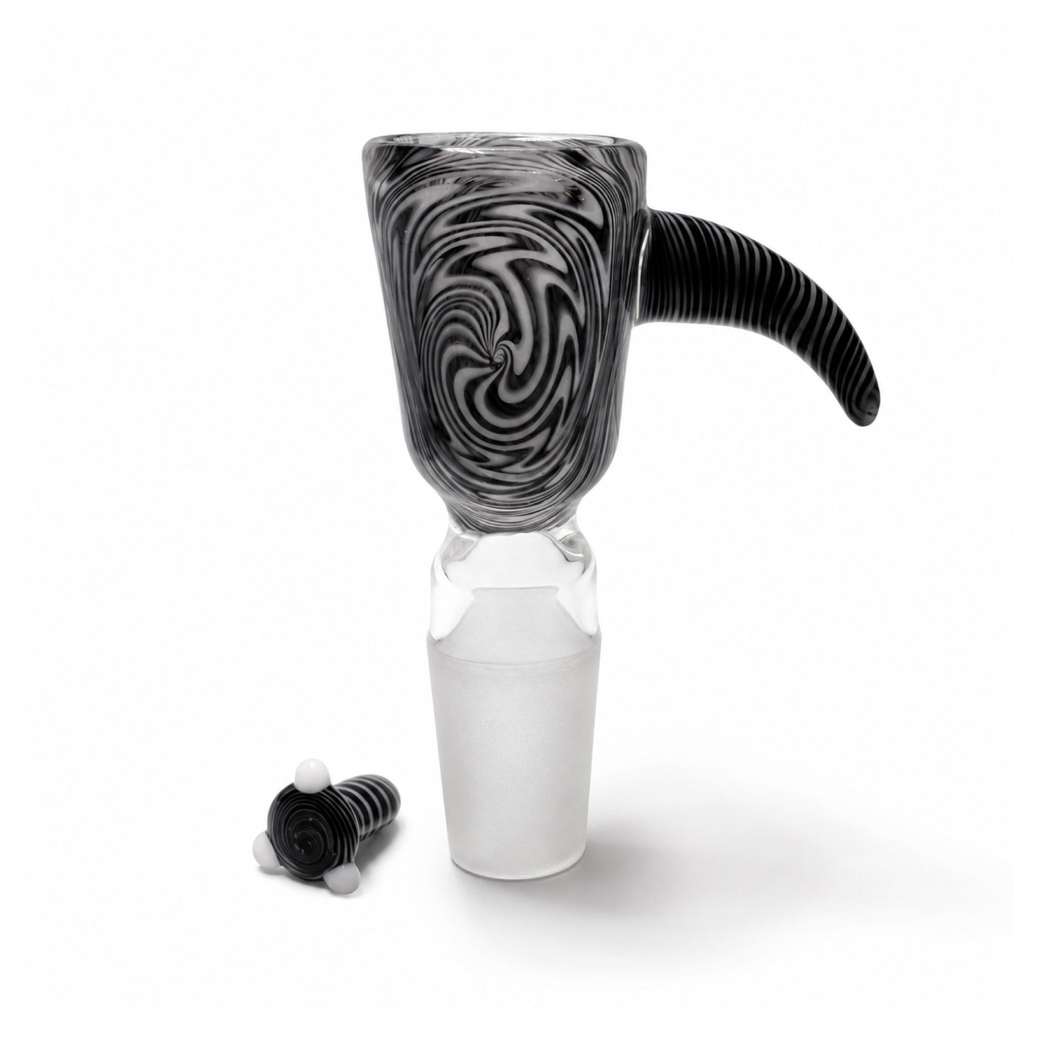 HASHBA SKLENĚNÝ KOTLÍK BLACK SPIRAL 18 MM