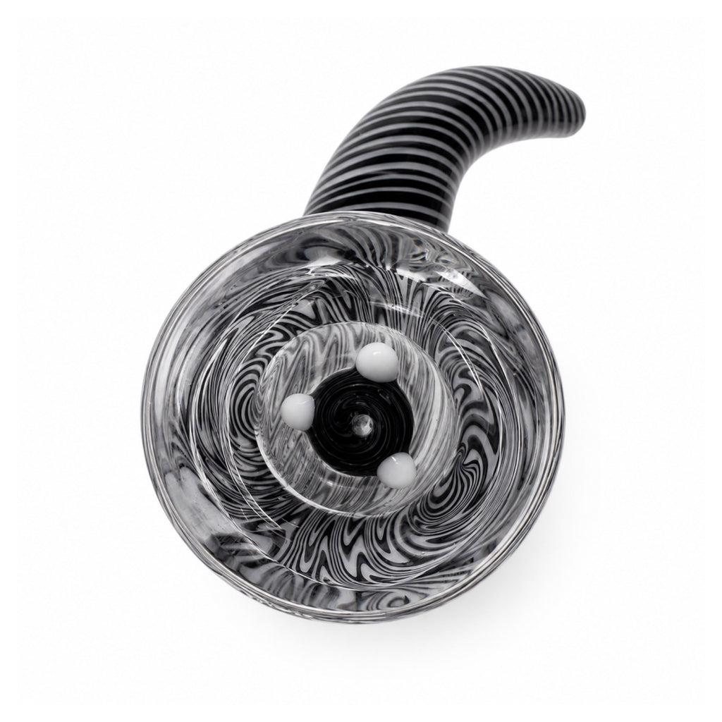 HASHBA SKLENĚNÝ KOTLÍK BLACK SPIRAL 18 MM