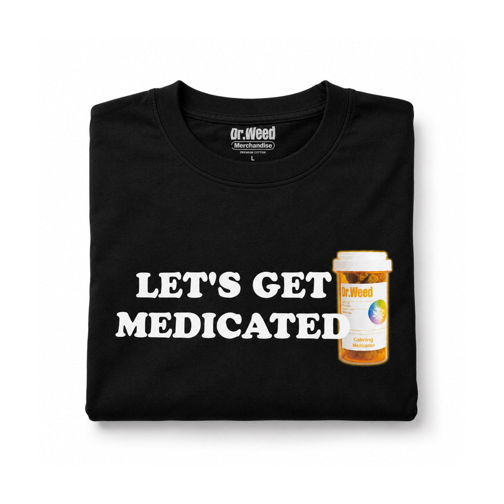 TRIČKO DR.WEED LET'S GET MEDICATED ČERNÉ