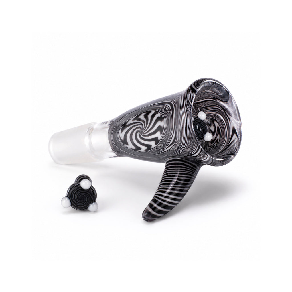 HASHBA SKLENĚNÝ KOTLÍK BLACK SPIRAL 14 MM