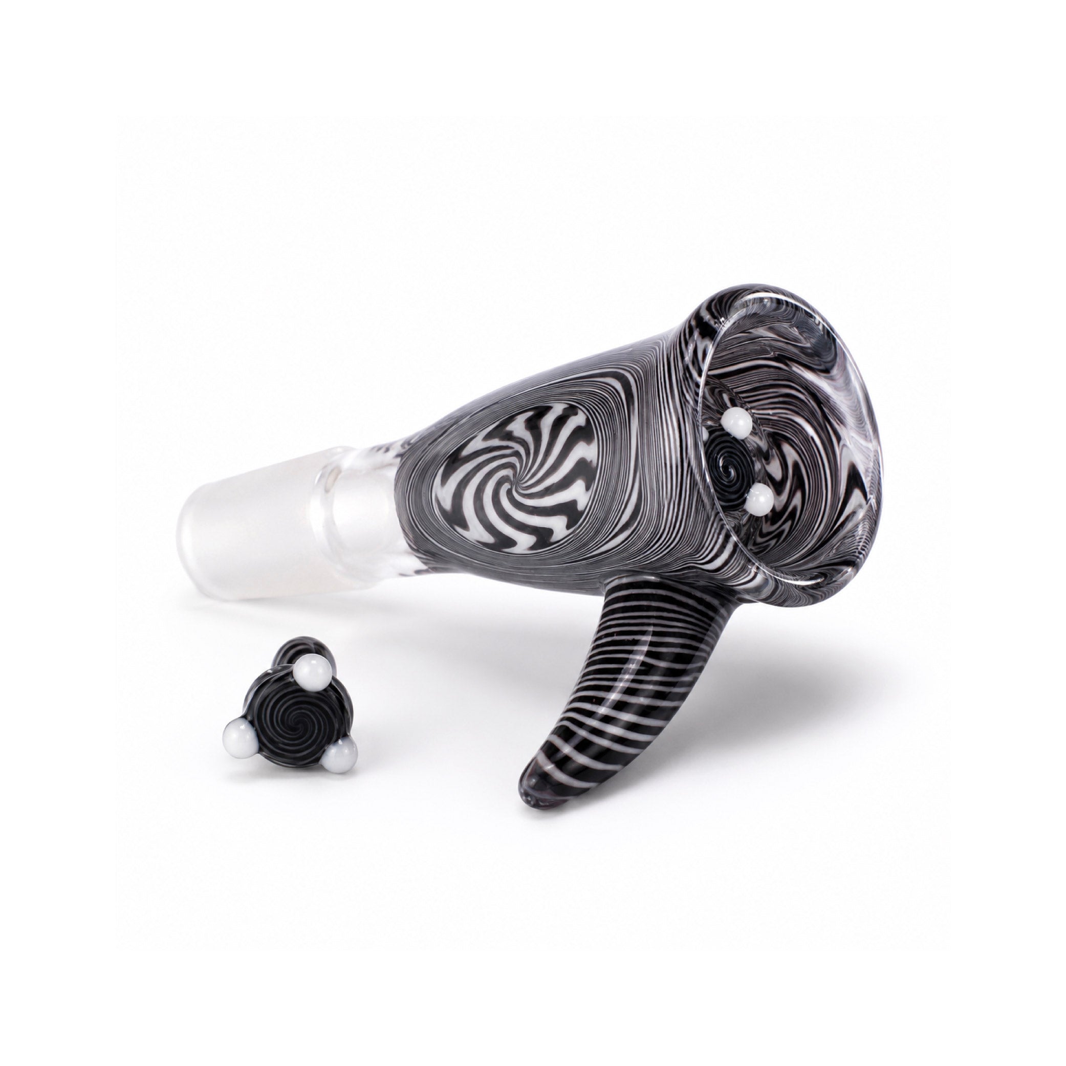 HASHBA SKLENĚNÝ KOTLÍK BLACK SPIRAL 14 MM
