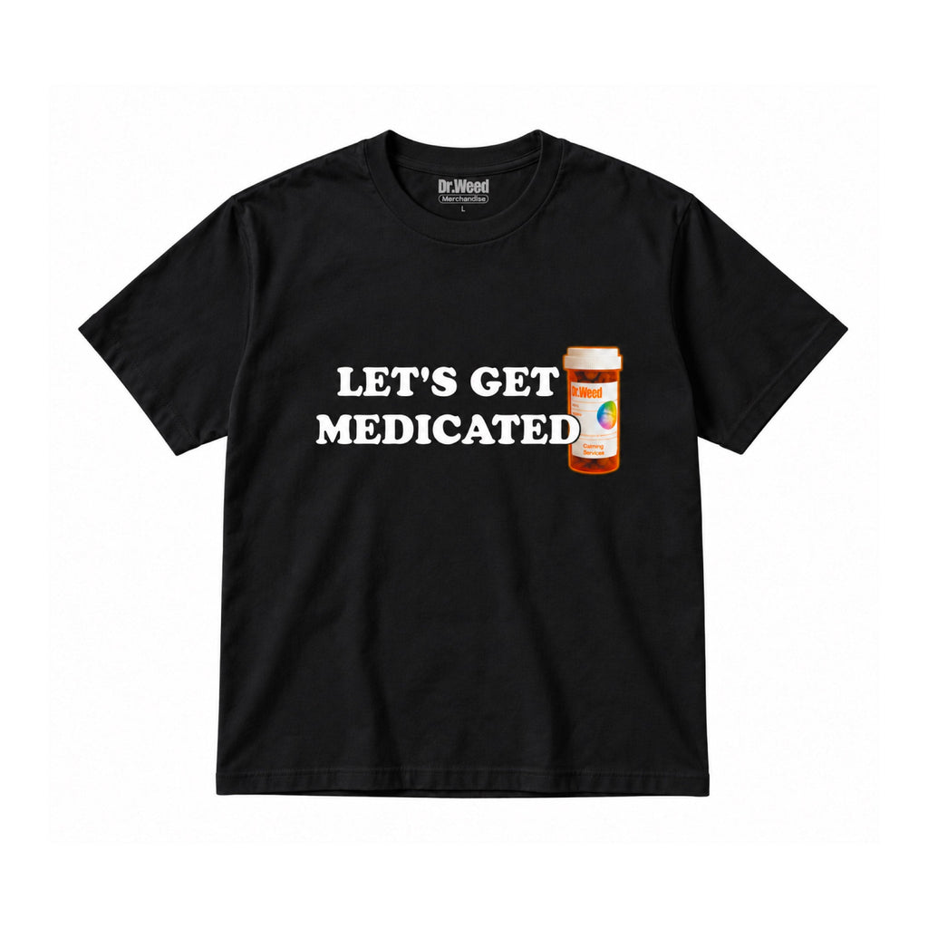 TRIČKO DR.WEED LET'S GET MEDICATED ČERNÉ