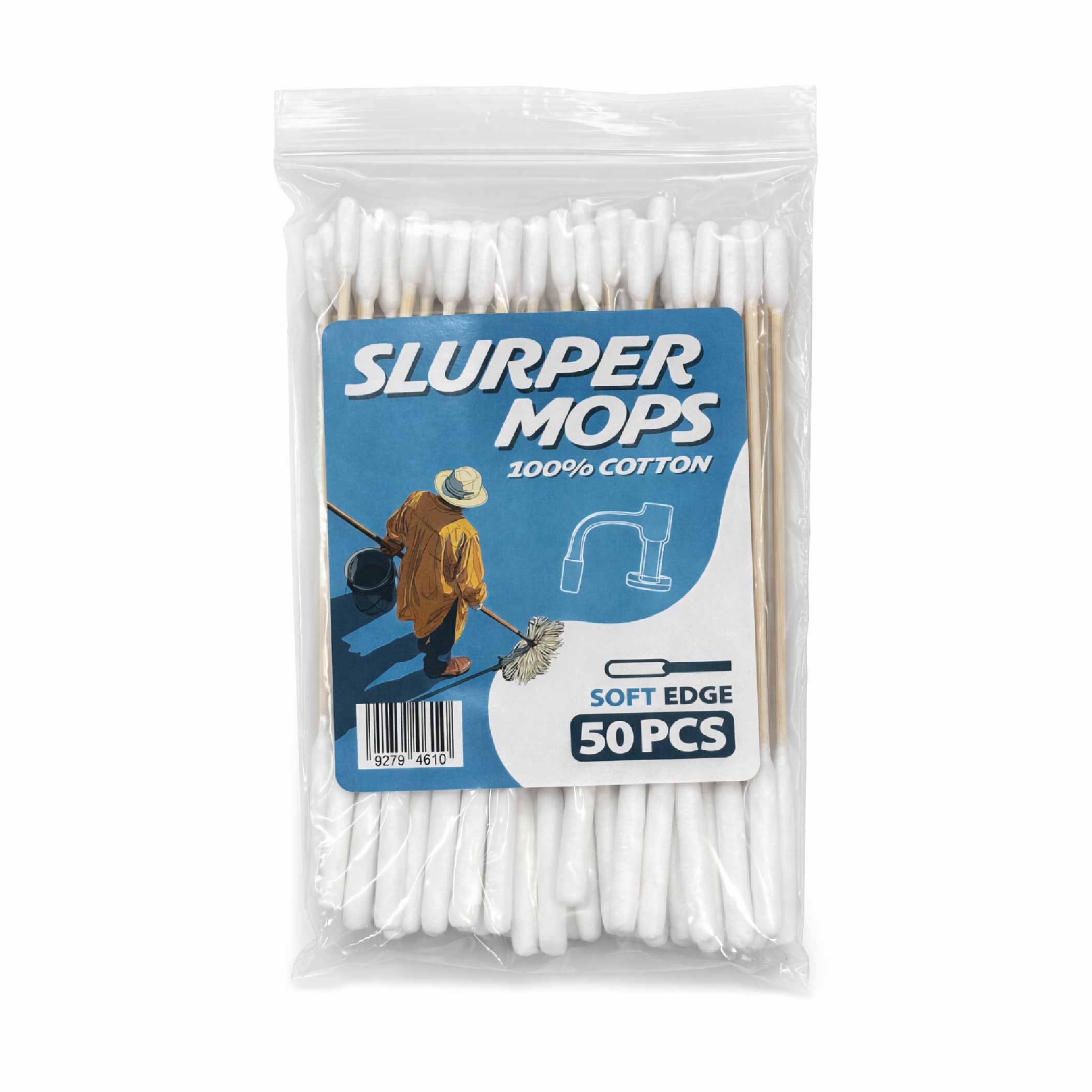 ČISTÍCÍ VATOVÉ TYČINKY SLURPER MOPS ZAOBLENÉ - 49 KS