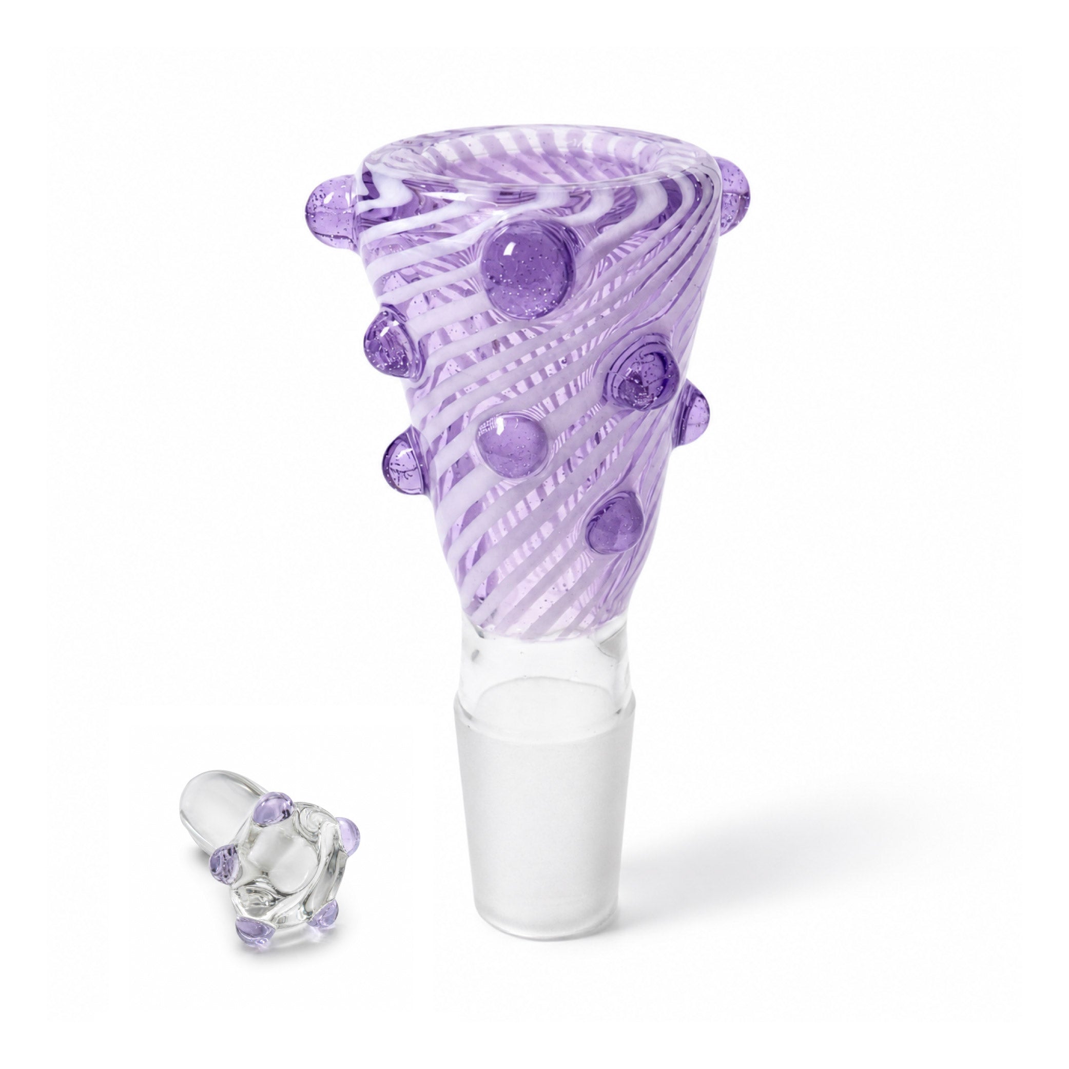 HASHBA SKLENĚNÝ KOTLÍK PURPLE SPIRAL 18 MM