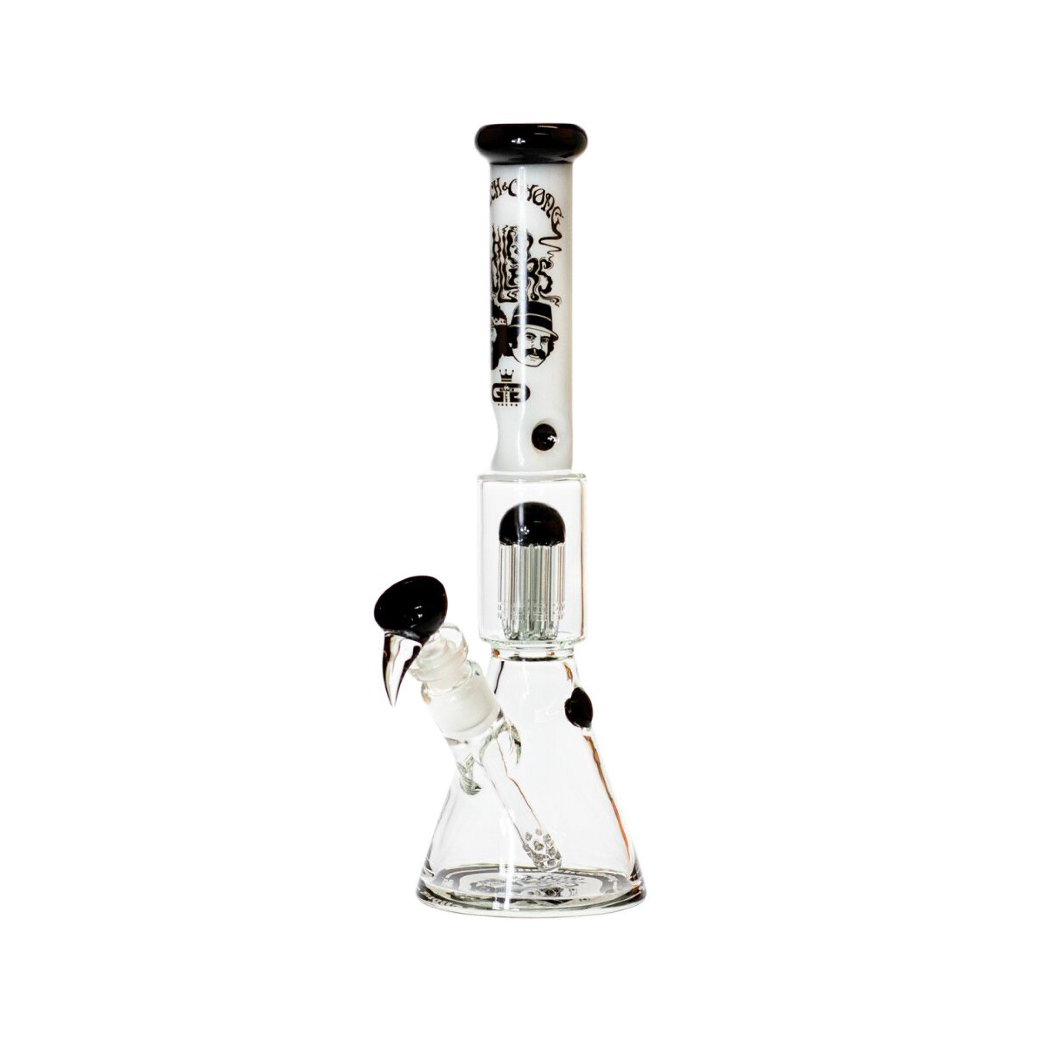 SKLENĚNÝ BONG CHEECH & CHONG SMOKING BROTHERS WHITE 35 CM
