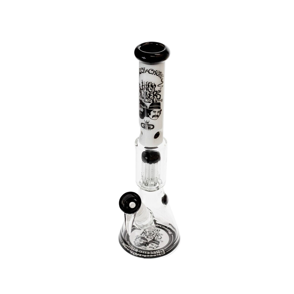 SKLENĚNÝ BONG CHEECH & CHONG SMOKING BROTHERS WHITE 35 CM