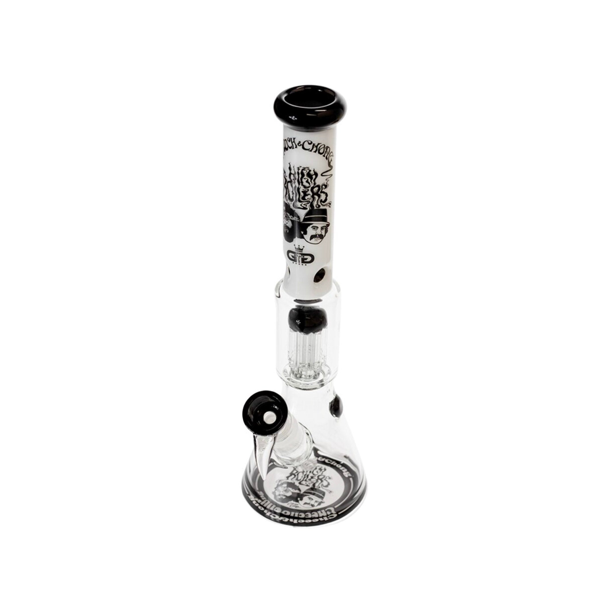 SKLENĚNÝ BONG CHEECH & CHONG SMOKING BROTHERS WHITE 35 CM